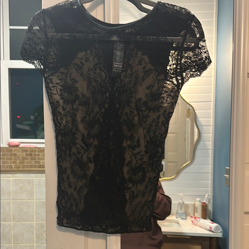 Elegant Black Lace Top